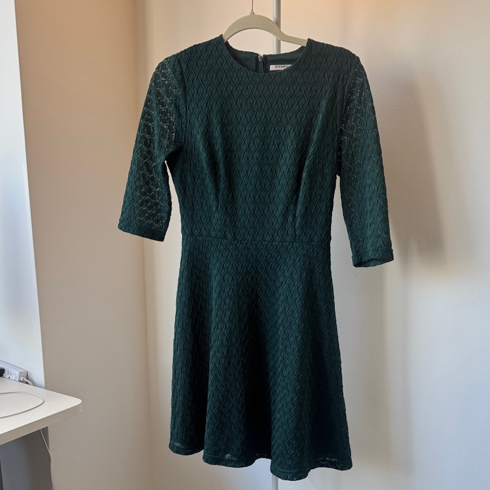 Chic Dark Green Long Sleeve Dress